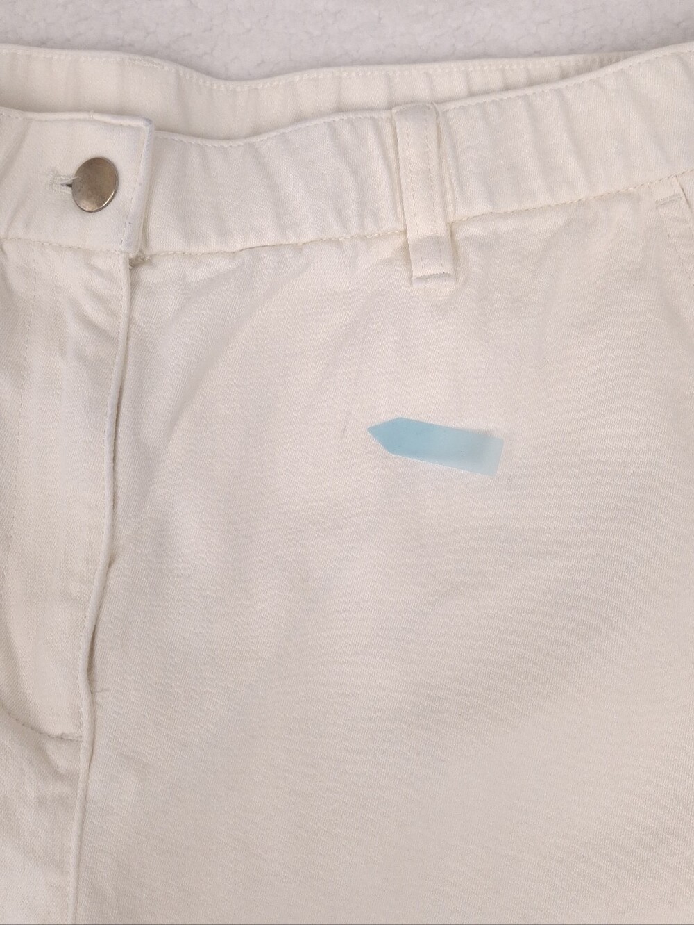 Eileen Fisher Undyed Utility Organic Cotton Tapered Pant minimalist ivory white - Picture 11 of 16